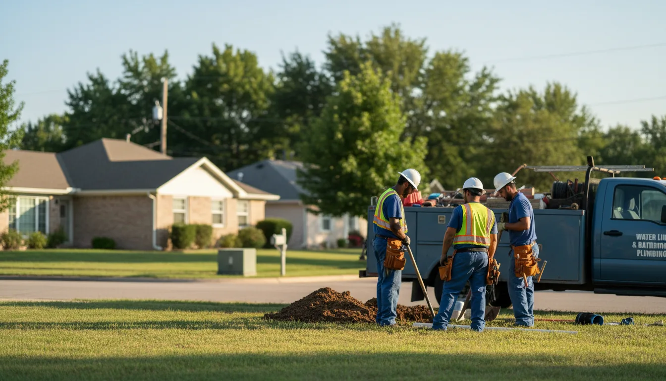 Residential water line and bathroom plumbing service in East Syracuse, NY